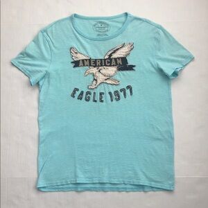American Eagle Vintage Style Embroidered T-Shirt Size M